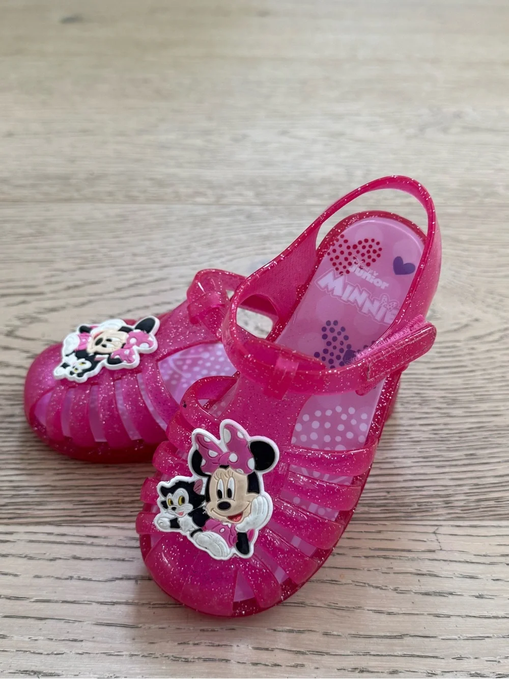 Pink Minnie Mouse Jelly Sandals, size toddler 8